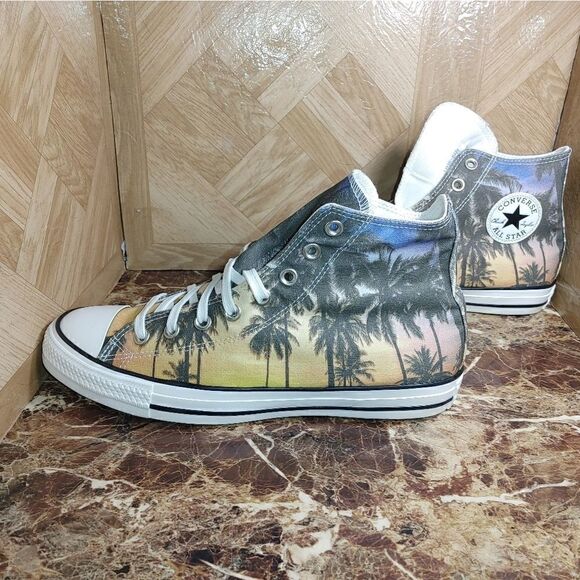 NEW Converse women's All star Chuck taylor palm tree yellow shoe size 10.5 - Picture 5 of 12
